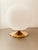 White Sphere Lamp with Brass Base For Sale - Image 5 of 13