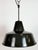 Black Industrial Black Enamel Factory Lamp with Iron Top, 1950s For Sale - Image 8 of 18