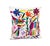 An exceptional example of Mexican Otomi embroidery textile pillow features meticulously hand-stitched imagery of deer,...