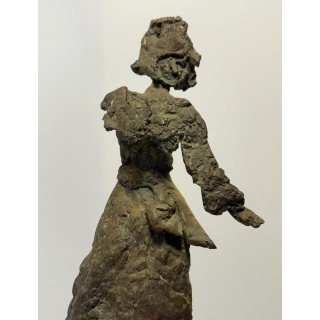 Vintage Brutalist Female Warrior on Rock Foundation For Sale - Image 10 of 12