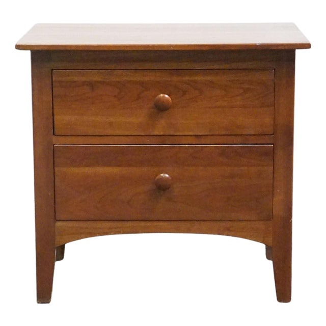 Ethan Allen American Impressions Collection Solid Cherry 24" Two Drawer Nightstand 24-5406 For Sale