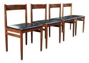 Mid-Century Danish Teak Dining Chairs, 1960s, Set of 4