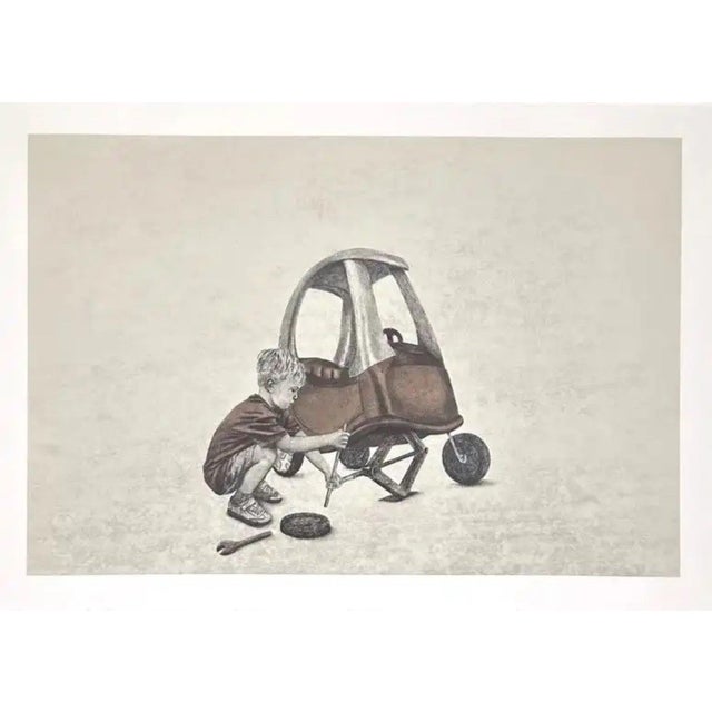 Andrew Scott, The Mechanic 2024 Giclée on 310 gsm Etching Rag Paper - Hand torn edges Edition of unknown size, Embossed...
