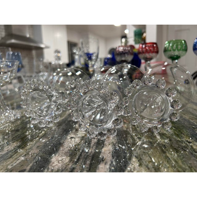 1940s Set of 6 Champagne Coupes or Parfait Glasses by Imperial Glass in Candlewick Pattern For Sale - Image 9 of 11