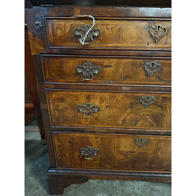 18th Century English Walnut Bureau Bookcase, or Secretary Desk For Sale - Image 17 of 17