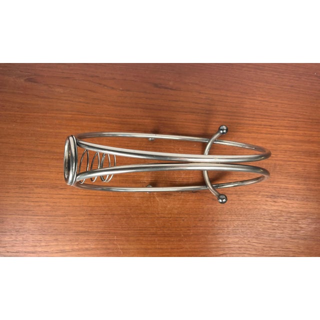 Postmodern Metal Wine Bottle Holder, 1980s For Sale - Image 4 of 18