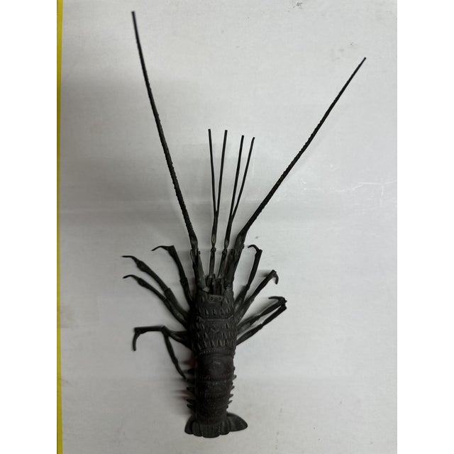 Japanese Rare Japanese Articulating Copper Lobster For Sale - Image 3 of 5