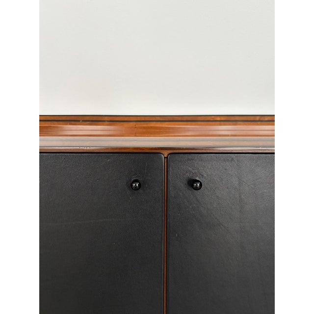 Wooden and Leather Artona Sideboard by Afra & Tobia Scarpa for Maxalto, Italy, 1970s For Sale - Image 11 of 18