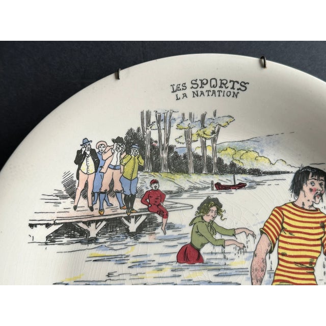 1920s Decorative Wall Plate by Boch Freres La Louviere Belgium For Sale - Image 5 of 12