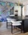 Contemporary Matthew Izzo Home Cruise Espresso and White Linen Barrel Back Counter Stool With Brass Ferrele For Sale - Image 3 of 5