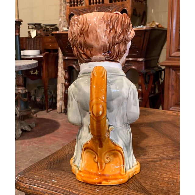 Early 20th Century French Onnaing Barbotine Camille Pelletan Pitcher For Sale In Dallas - Image 6 of 10