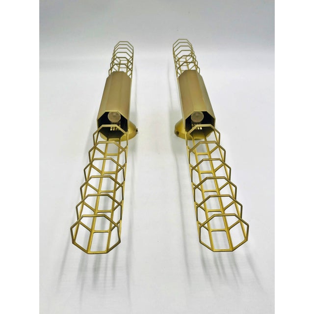 Pair Baxter "Palomar" Brass Sconces by Pietro Russo, Italian Modern Lights For Sale - Image 10 of 18