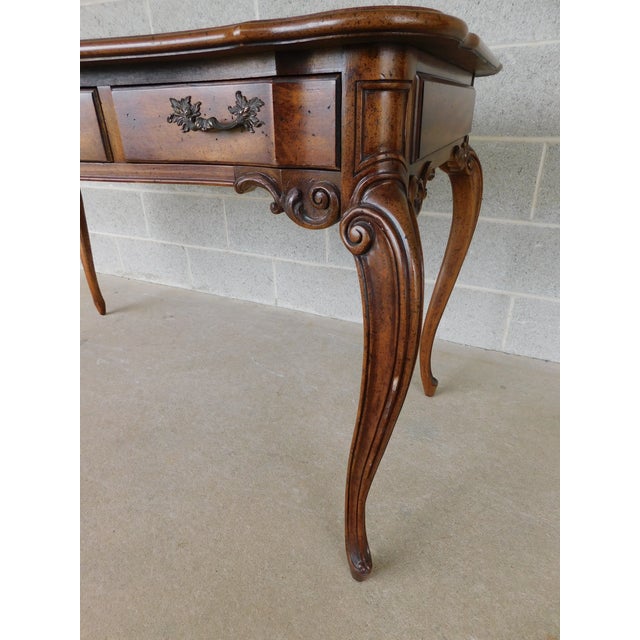 Weiman Tables French Louis XV Style ⁣⁣⁣Parquetry Inlaid Writing Desk 52"w For Sale - Image 15 of 18