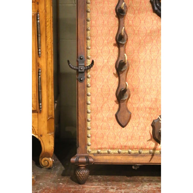 19th Century French Black Forest Style Walnut Hunting Trophy Wall Rack For Sale - Image 9 of 11
