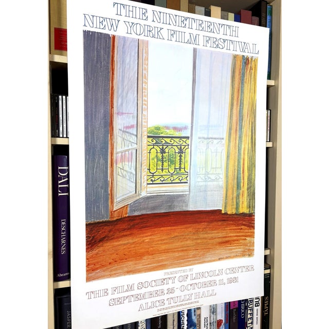 David Hockney Window Grand Hotel Vittel Original 1981 New York Film Festival Poster For Sale In New York - Image 6 of 10
