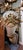 Superb antique guilt bronze and frosted glass three light Chandelier. Features three candlelit arms held together by a...