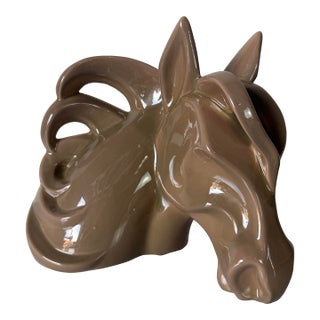 1980s Jaru Glazed Ceramic Horse Head Sculpture For Sale