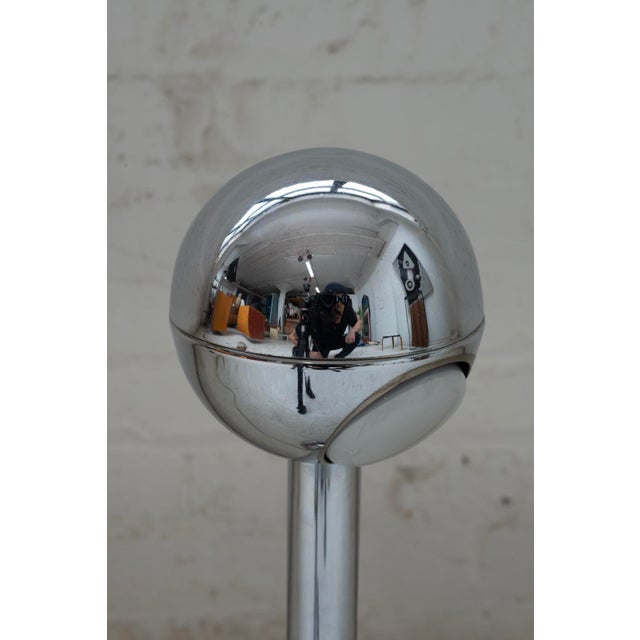 Metal Pair of Chrome John Mascheroni Barbell Lamps For Sale - Image 7 of 9