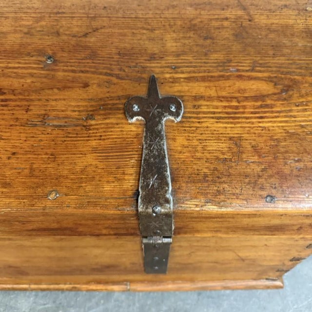 Antique Dometop Blanket Chest With Exposed Dovetails For Sale - Image 10 of 11