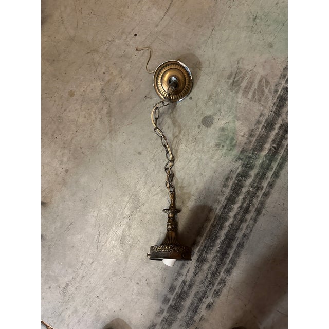 Vintage Pendant Lights- Needs Restoration - a Pair For Sale - Image 9 of 10