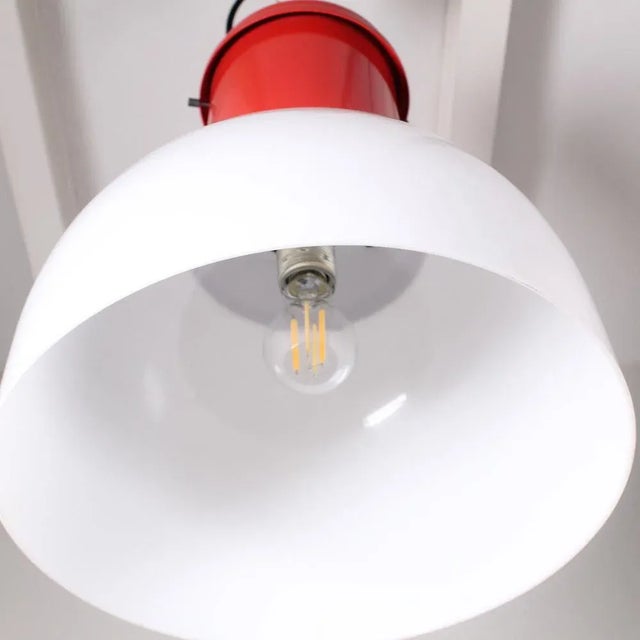 Small Red Ceiling Lamp by Roberto Menghi Fontana Arte For Sale - Image 4 of 12