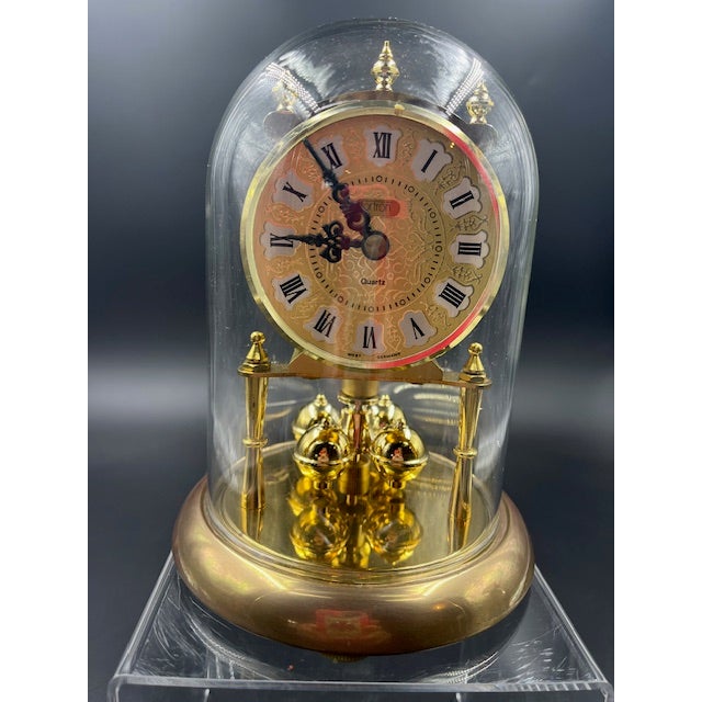 Late 20th Century German Anniversary - Style Small Mantle Clock For Sale - Image 10 of 12