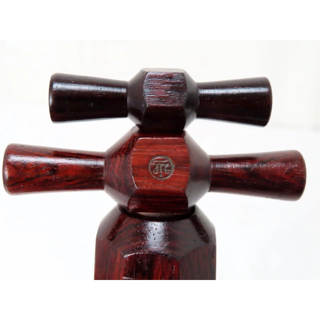Wood Fine Quality Hand Made Vintage Rosewood Double Action Corkscrew Circa Mid 20th Century For Sale - Image 7 of 13