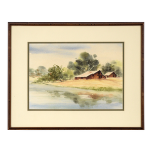 "Shenandoah Valley" - Rural California Landscape in Watercolor on Paper by Alice Duke