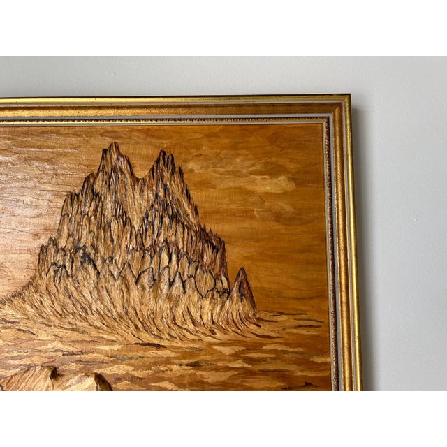 Brown 1980's Sharles Dion Mixed Media Landscape Painting, Framed For Sale - Image 8 of 13