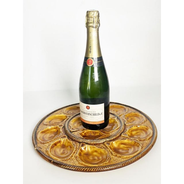 Brown Oyster Dish, France, 20th Century For Sale - Image 4 of 14