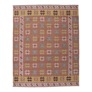 Swedish Style Kilim Rug Inspired by Marta Maas-Fjetterstrom - 08'11 X 11'02