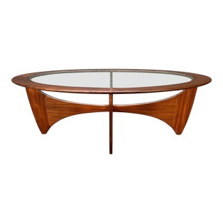 Vintage Mid Century Modern Teak Oval "Astro" Coffee Table by G Plan For Sale