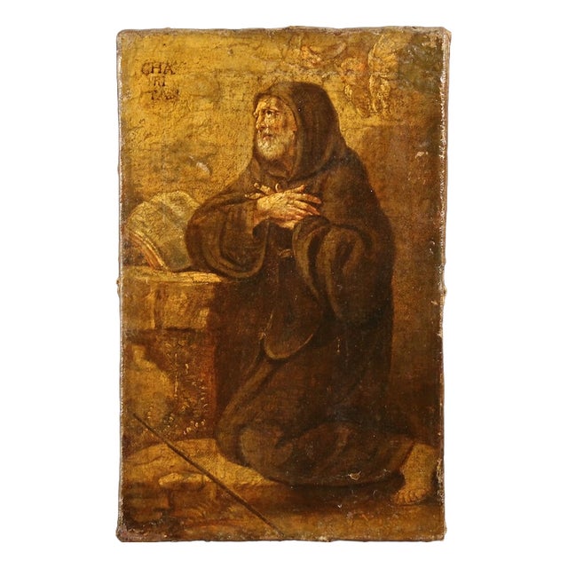 Italian Artist, Saint Francis of Paola, 1670, Oil on Canvas For Sale