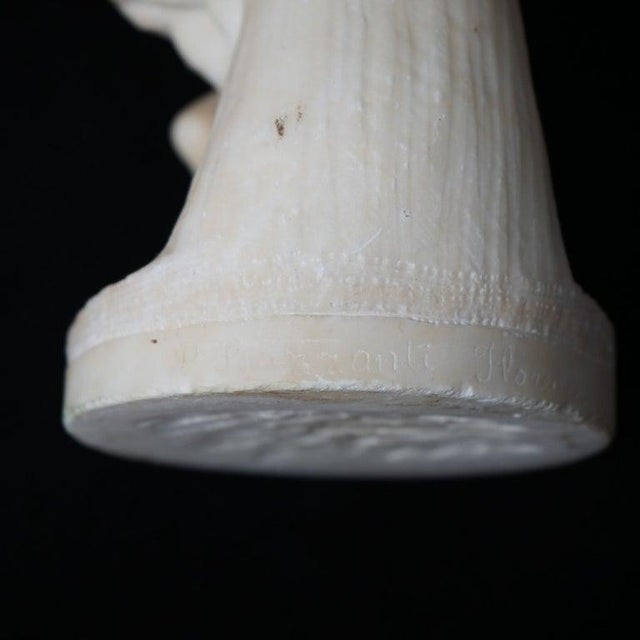Classical Alabaster Sculpture of a Woman by P. Bazzanti, Florence 19thC For Sale - Image 15 of 18