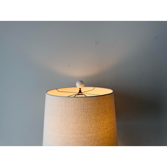 Red Late 20th Century Wildwood Golf Bag Porcelain Table Lamp For Sale - Image 8 of 10