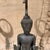 Metal Antique Thai/Khmer-Style Bronze Standing Buddha Table Lamps Hollywood Regency For Sale - Image 7 of 18