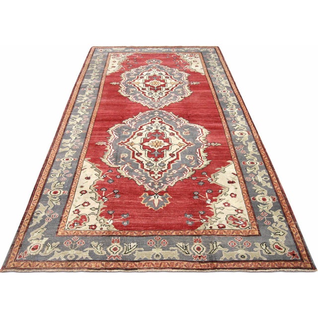 1960s 1960s Turkish Oushak Rug For Sale - Image 5 of 6
