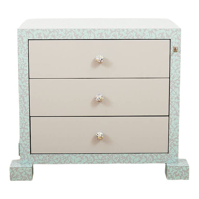 Cabinet in Chipboard Coated with Synthetic Resin and Lockable Drawers in Grey Fronts, 1980s For Sale