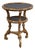 Italian Carved Giltwood Side Table with Slate Top, Shelf and Floral Motifs For Sale