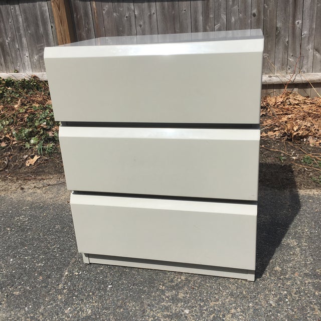 Mid Century Modern Lane Altavista Grey Lacquer Nightstand | Chairish
