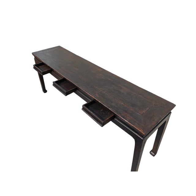 Mid-18th Century 91" Long 3 Drawer Console Table For Sale - Image 9 of 10