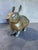 1970s Large Solid Brass Patina Rabbit For Sale - Image 4 of 9