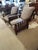 Incredibly handsome pair of classic warm oak Morris style Arts and Crafts armchairs newly upholstered in sublime soft grey...