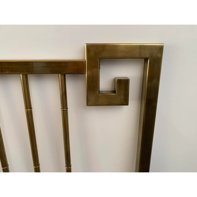 Brass Greek Key Headboard by Mastercraft - King Size For Sale In Phoenix - Image 6 of 9