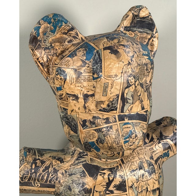 Folk Art Vintage Filipino Comic Paper Mache Bear Piñata Folk Art Sculpture For Sale - Image 3 of 8