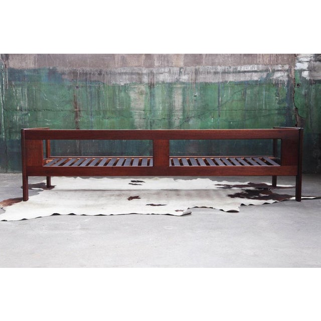 Brown Postmodern Attributed to Tobia Scarpa Sofa with Upholstered Cushions Bastiano, 1960s For Sale - Image 8 of 11