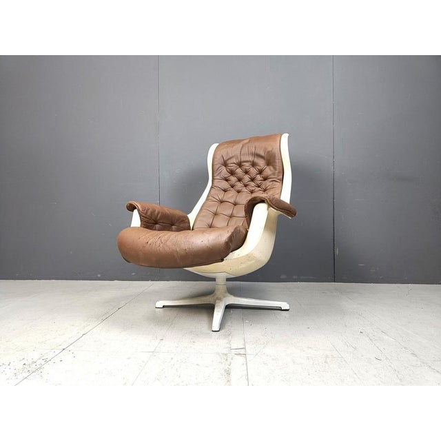 Mid-Century Space Age Galaxy Armchair by Alf Svensson for Dux, 1968 For Sale - Image 10 of 13