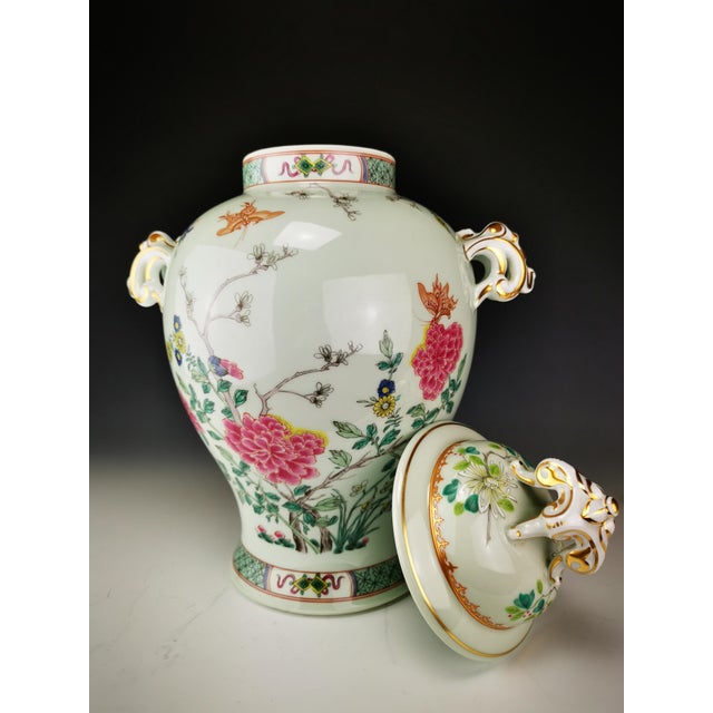 Large Lidded Vase with Openwork Handles Kien Long by Haviland for Puiforcat, Limoges, France, Late 20th Century For Sale - Image 6 of 13