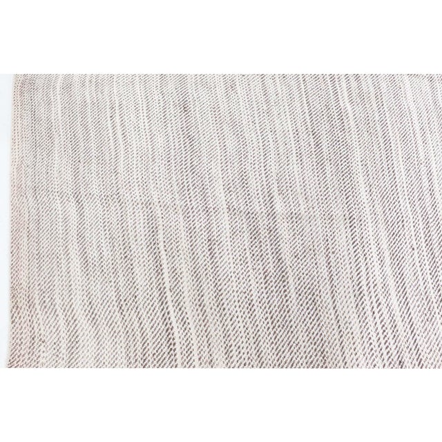 Textile Soft Mist Flatweave Modern Runner In Light Gray "Haze" by Doris Leslie Blau For Sale - Image 7 of 8