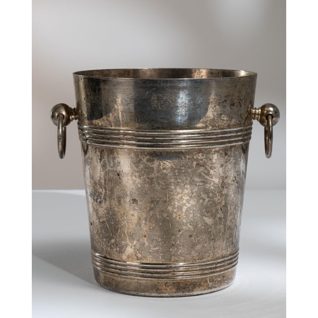 Mid 20th Century 20th Century French Silver-Plated Champagne Bucket For Sale - Image 5 of 15